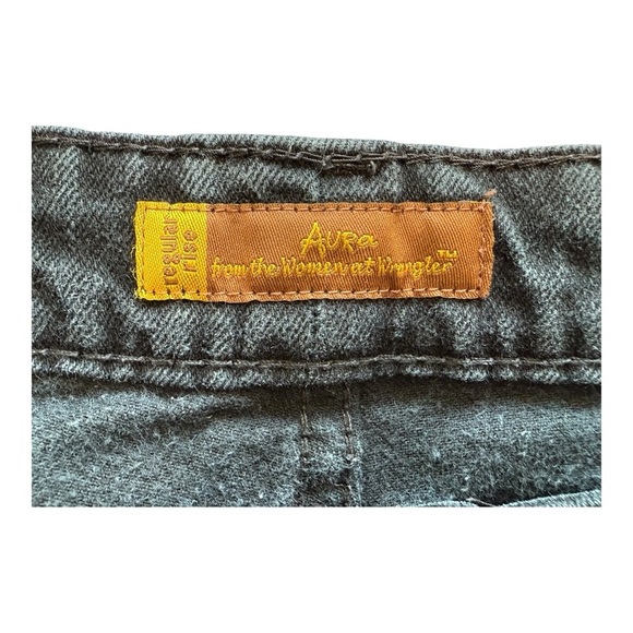 Wrangler Aura Regular Rise Boot Cut Black Denim Jeans - Size 14 - Picture 6 of 12